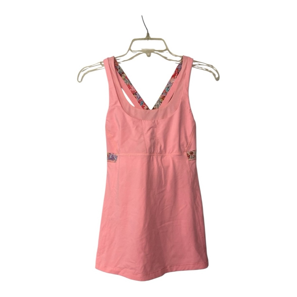 Lululemon racerback Pink Floral Tank Top